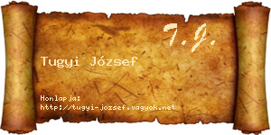 Tugyi József névjegykártya